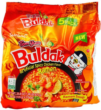 SAMYANG Buldak Tom Yum Mì Ramen Gà Chua Cay Cay Thái, 5 Gói